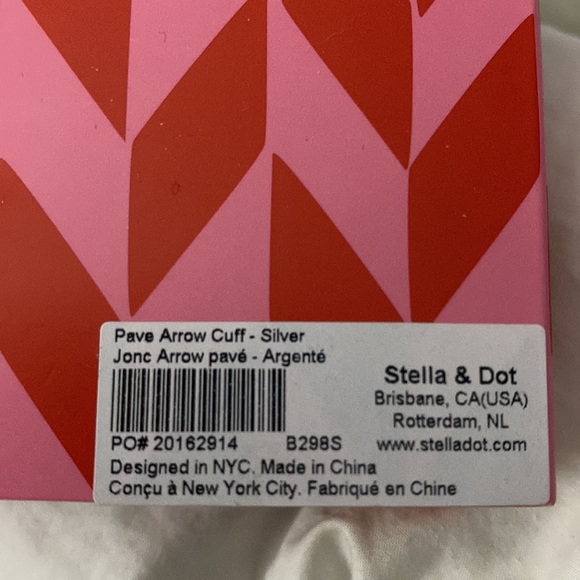 New Stella & Dot Pave arrow cuff silver plated - Picture 7 of 7